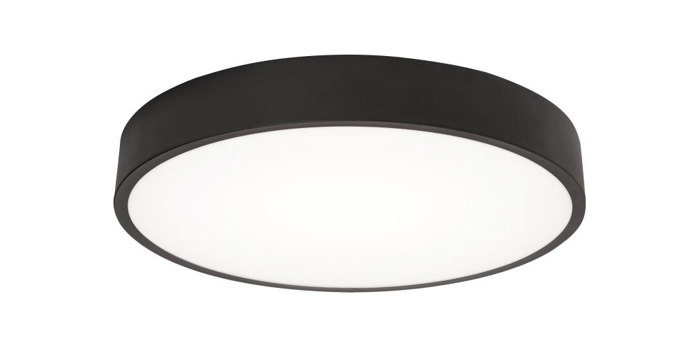 Bailey 14'' LED Flush,120-277V,26W,5 CCT,BK,MS