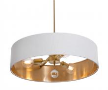 AFX Lighting, Inc. CLNP24MBSB-WHGD - Celine Pendant 24'' Medium Base SB - WHGD shade