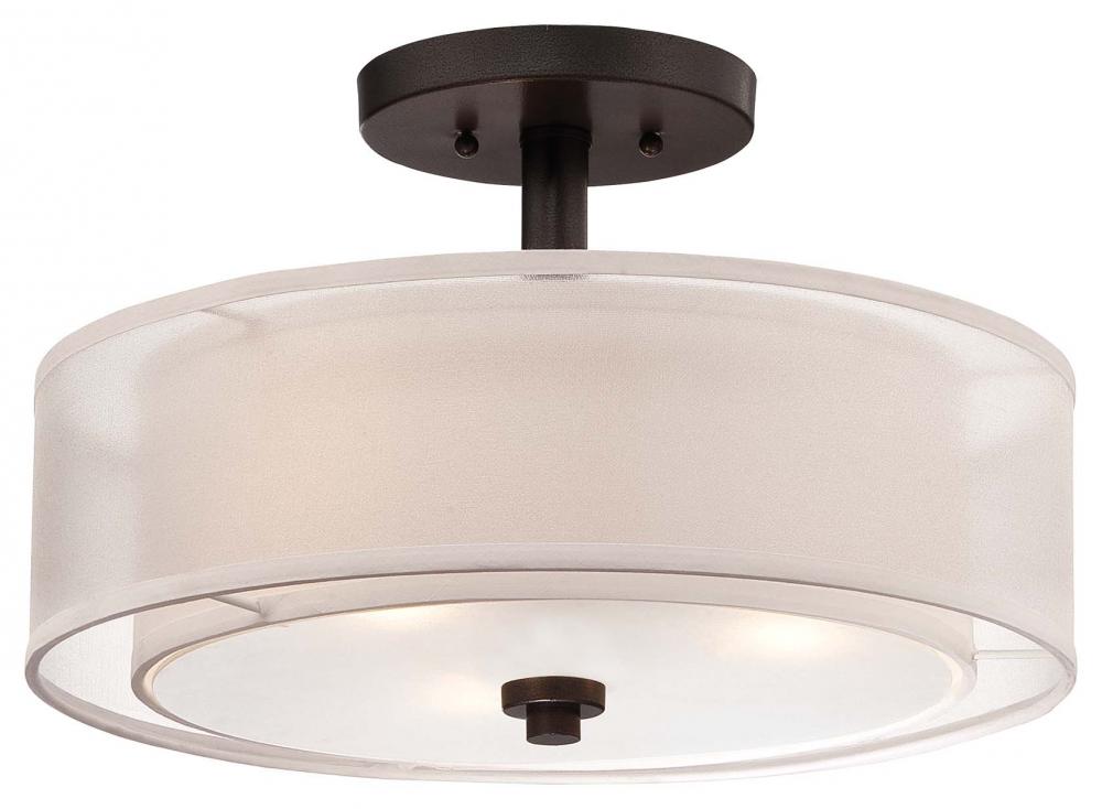 3 LIGHT SEMI FLUSH MOUNT