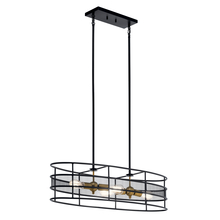 Kichler 43595BK - Piston™ 4 Light Oval Chandelier Black