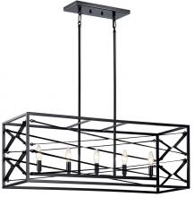 Kichler 52140BK - Sevan™ 5 Light Linear Chandelier Black