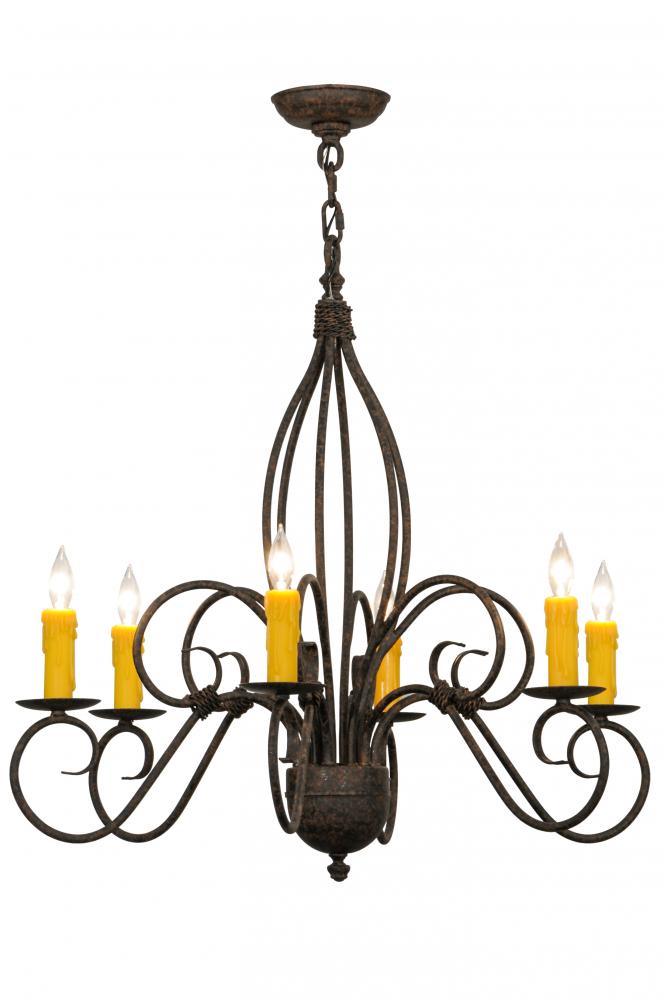 28" Wide Squire 6 Light Chandelier