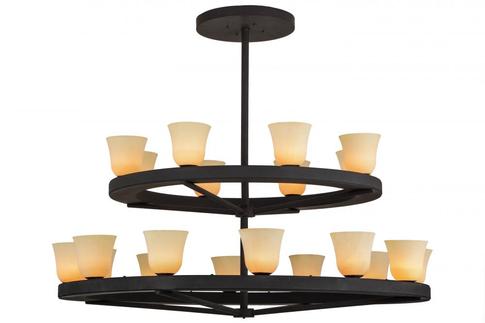 75"W Loxley Piedmont 20 LT Two Tier Chandelier