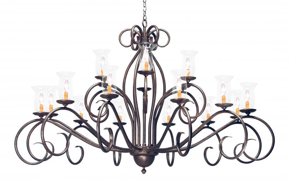 72" Wide Sienna 18 Light Two Tier Chandelier