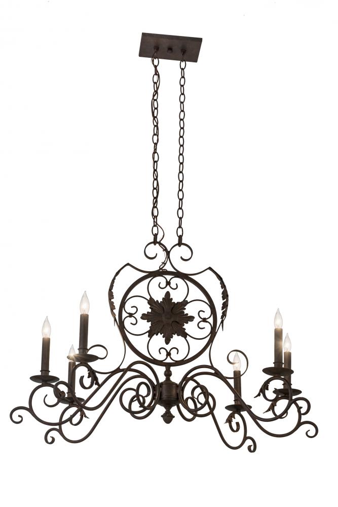 36"L Christabel 6 LT Oblong Chandelier