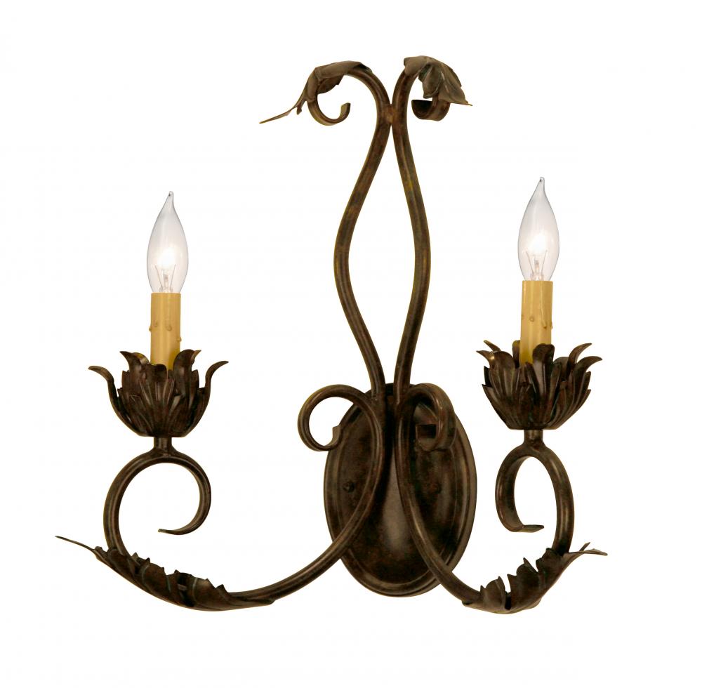 16" Wide Felicia 2 Light Wall Sconce