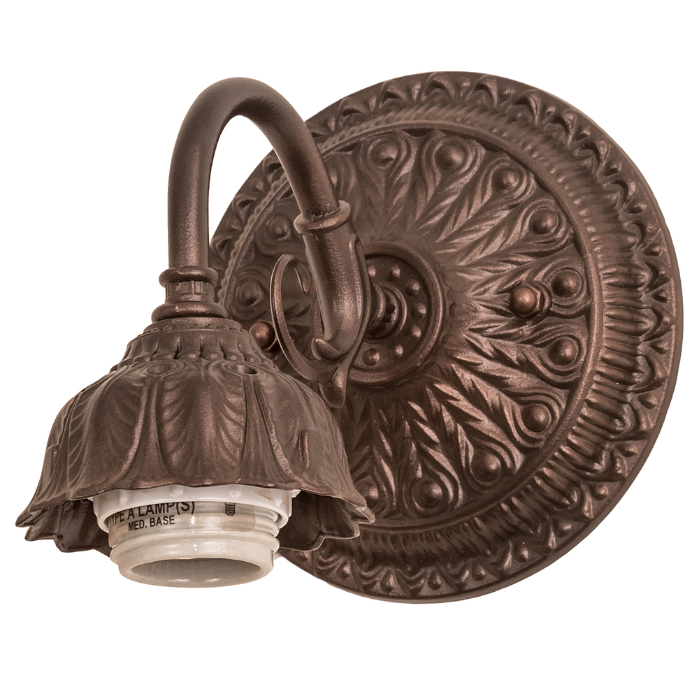 5" Wide Mahogany Bronze Wall Sconce Hardware