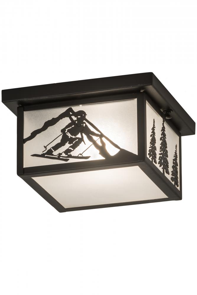 12" Square Hyde Park Alpine Flushmount