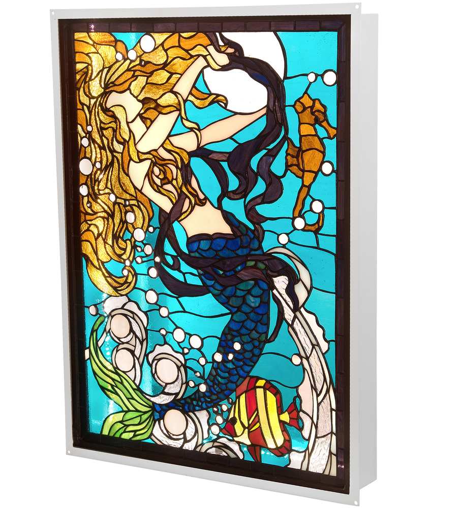 22" Wide X 29" High Mermaid of the Sea LED Backlit Window