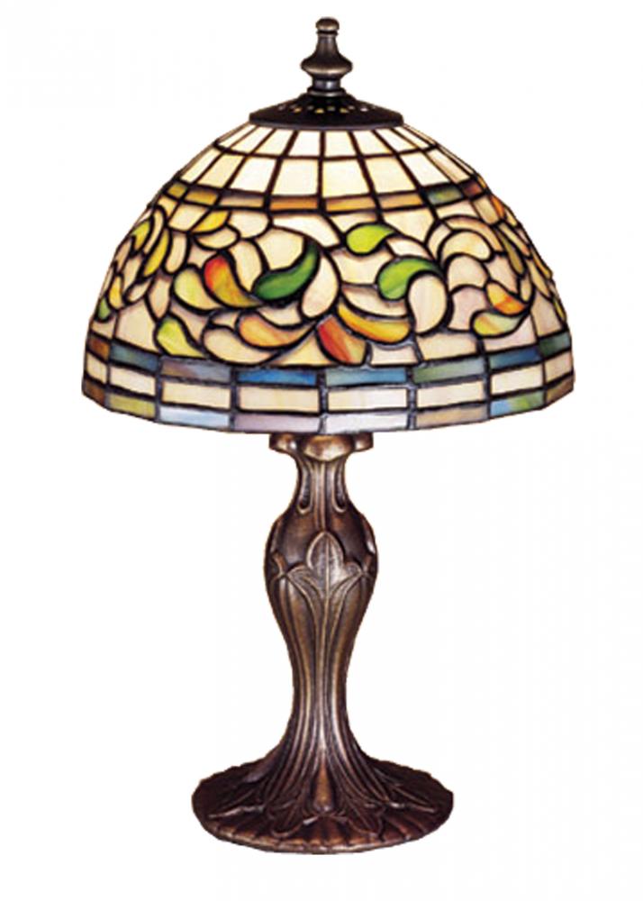 13.5"H Tiffany Turning Leaf Mini Lamp