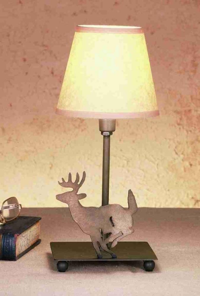 13"H Lone Deer Parchment Shade Accent Lamp