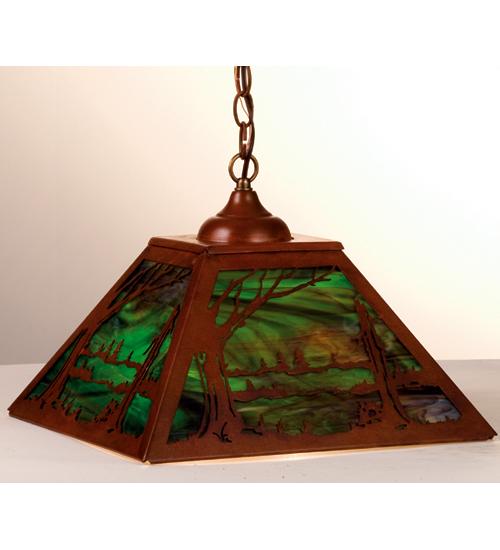 16"Sq Quiet Pond Pendant