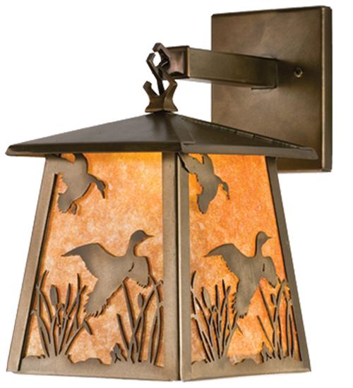 7" Wide Ducks in Flight Hanging Wall Sconce