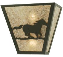 Meyda Blue 112770 - 13" Wide Running Horses Wall Sconce