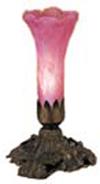 Meyda Blue 13502 - 7" High Lavender Tiffany Pond Lily Victorian Mini Lamp