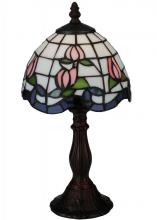 Meyda Blue 139081 - 14"H Roseborder Mini Lamp