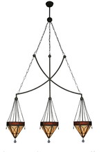 Meyda Blue 140698 - 63" Wide Larkfield 3 Light Pendant