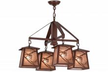 Meyda Blue 155512 - 28"W Whispering Pines 4 LT Chandelier