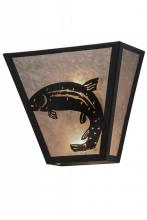 Meyda Blue 158828 - 13"W Leaping Trout Wall Sconce