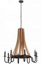 Meyda Blue 160700 - 42"W Barrel Stave Madera 8 LT Chandelier