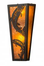 Meyda Blue 173307 - 5"W Leaping Trout Wall Sconce