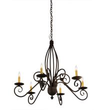 Meyda Blue 178785 - 36" Wide Squire 6 Light Chandelier