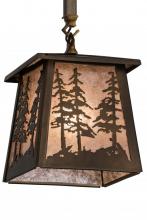 Meyda Blue 182076 - 7"Sq Tall Pines Mini Pendant