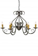 Meyda Blue 182580 - 36" Wide Jenna 6 Light Chandelier