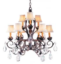 Meyda Blue 191859 - 26"W New Country French 9 LT Chandelier