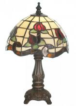 Meyda Blue 19189 - 12" High Roseborder Mini Lamp