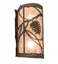 Meyda Blue 200851 - 8" Wide Whispering Pines Left Wall Sconce