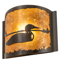 Meyda Blue 211045 - 12" Wide Loon Right Wall Sconce