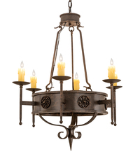 Meyda Blue 215034 - 30" Wide Lorenzo 6 Light Chandelier