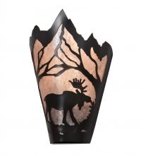 Meyda Blue 217009 - 8" Wide Moose at Dawn Right Wall Sconce