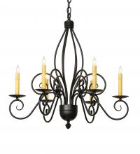 Meyda Blue 227498 - 28" Wide Squire 6 Light Chandelier