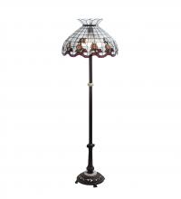 Meyda Blue 228519 - 62" High Roseborder Floor Lamp