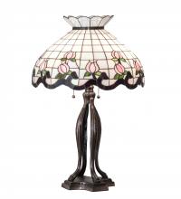 Meyda Blue 228791 - 32" High Roseborder Table Lamp