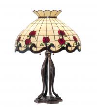 Meyda Blue 228801 - 32" High Roseborder Table Lamp