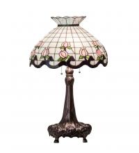 Meyda Blue 230471 - 33" High Roseborder Table Lamp