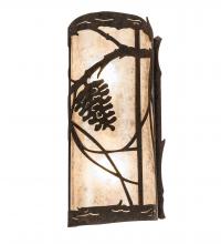 Meyda Blue 237165 - 6" Wide Whispering Pines Left Wall Sconce