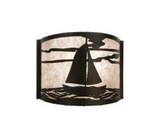 Meyda Blue 23829 - 12" Wide Sailboat Wall Sconce