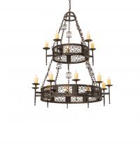 Meyda Blue 242818 - 48" Wide Toscano 15 Light Two Tier Chandelier