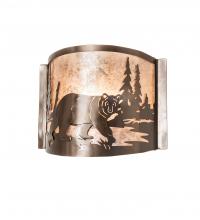 Meyda Blue 243423 - 12" Wide Bear at Lake Right Wall Sconce
