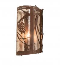 Meyda Blue 250106 - 8" Wide Whispering Pines Left Wall Sconce