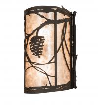 Meyda Blue 250756 - 10" Wide Whispering Pines Center Wall Sconce