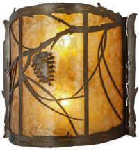 Meyda Blue 32826 - 15"W Whispering Pines Wall Sconce