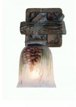 Meyda Blue 49517 - 6" Wide Pinecone Hand Painted Wall Sconce