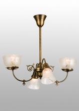 Meyda Blue 50756 - 28" Long Revival Gas & Electric 4 Light Oblong Chandelier