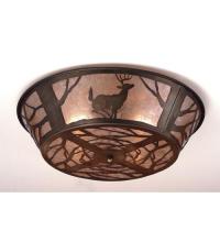 Meyda Blue 51233 - 22"W Deer on the Loose Flushmount