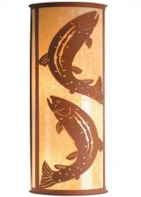 Meyda Blue 77854 - 13"W Leaping Trout Wall Sconce